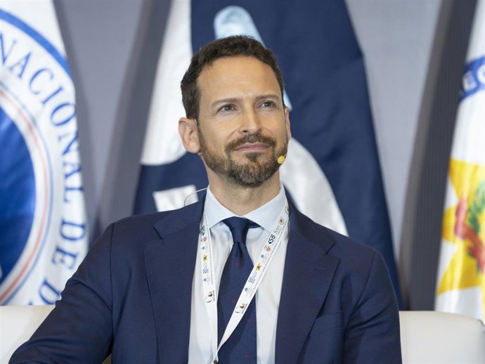 Archivo - Rafael Aguilera, durante su participación en el VII Congreso contra el Lavado de Activos.