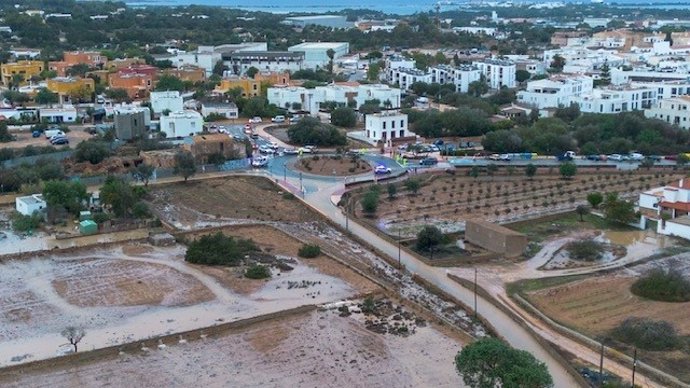 La red viaria de Formentera recupera prácticamente la normalidad tras las lluvias