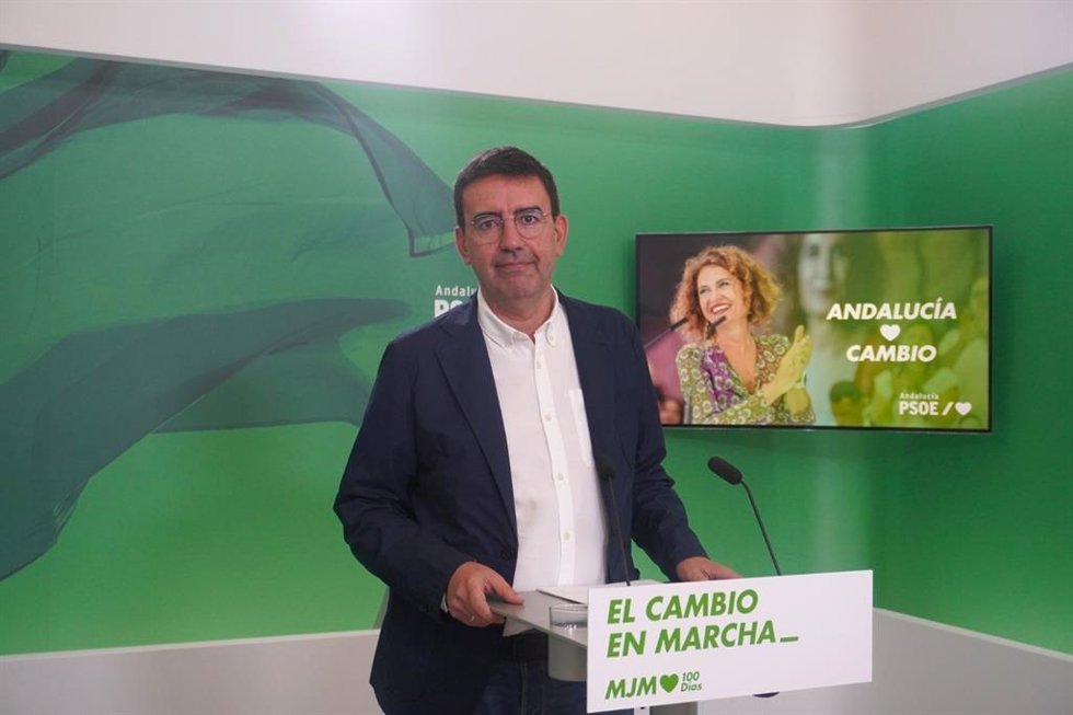 El portavoz de Presidencia del PSOE-A, Mario Jiménez, en una foto de archivo.