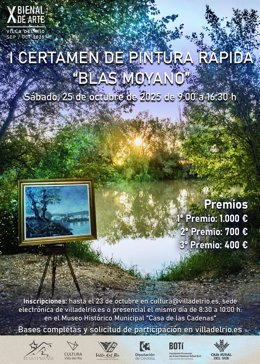 Cartel del I Concurso de Pintura Rápida 'Blas Moyano'.
