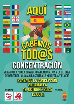 Cartel anunciador de la concentración por la convivencia