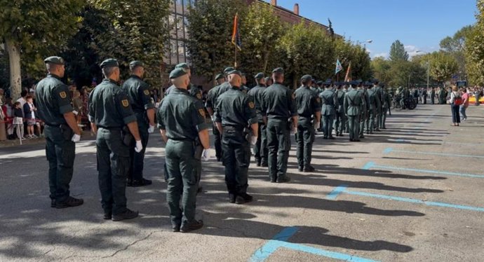 La Guardia Civil de Navarra celebra en Pamplona la festividad de la virgen del Pilar.