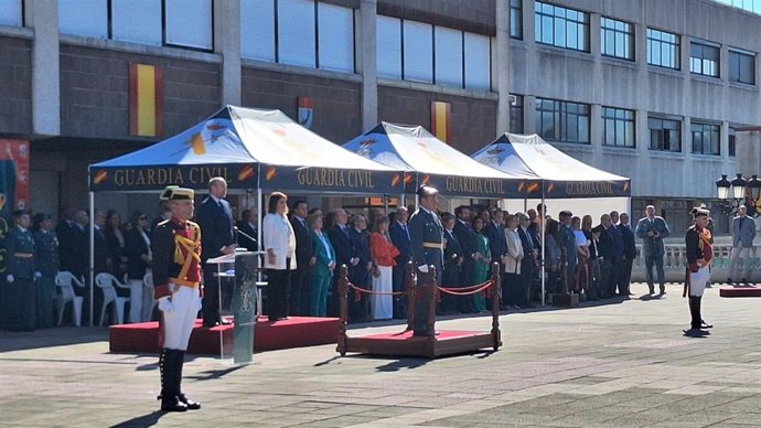 Acto Castrense en el Acuertaliento de Rubín, en Oviedo.