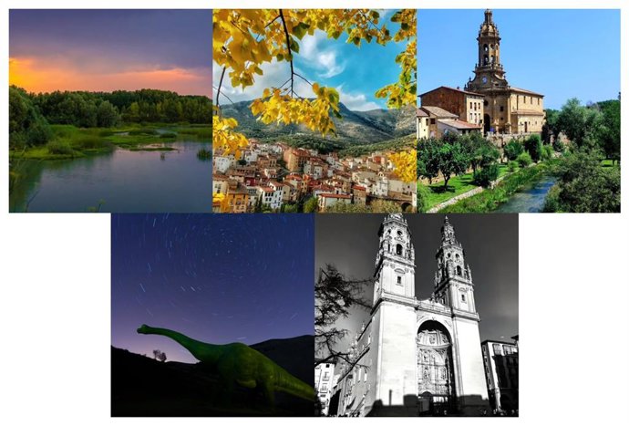 Mosaíco de fotografías de La Rioja finalistas del concurso Mi Rincón Favorito