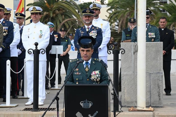 Coronel de la Guardia Civil de la Comandancia de Las Palmas, Javier Peña de Haro, durante el día de la patrona del cuerpo