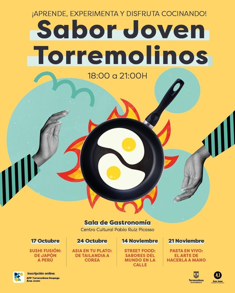 Cartel de 'Sabor Joven 2025-2026' impulsado por el Ayuntamiento de Torremolinos (Málaga).
