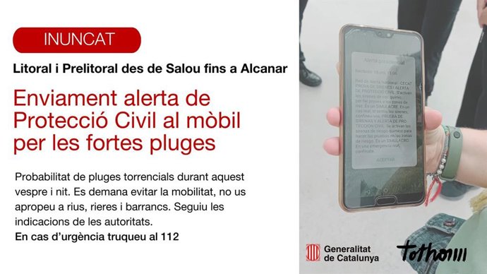 Alerta per les pluges