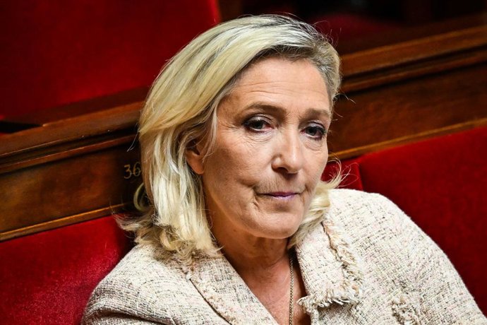 Archivo - La líder del partido de extrema derecha francés Agrupación Nacional, Marine Le Pen