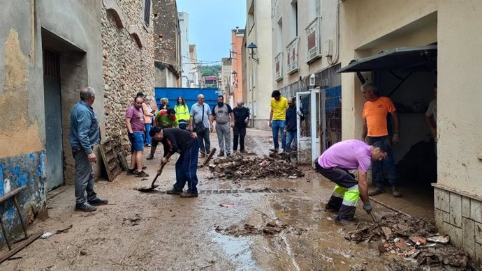 Afectacions en un dels carrers del municipi