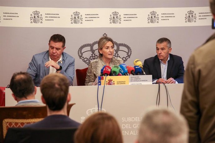La Delegada Del Gobierno De España En Castilla-La Mancha, Milagros Tolón, En Rueda De Prensa.