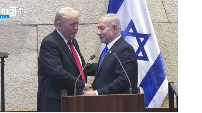 Trump en el Parlamento de Israel