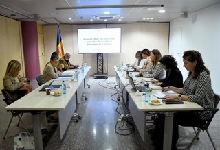 Un instant de la reunió de les dues delegacions