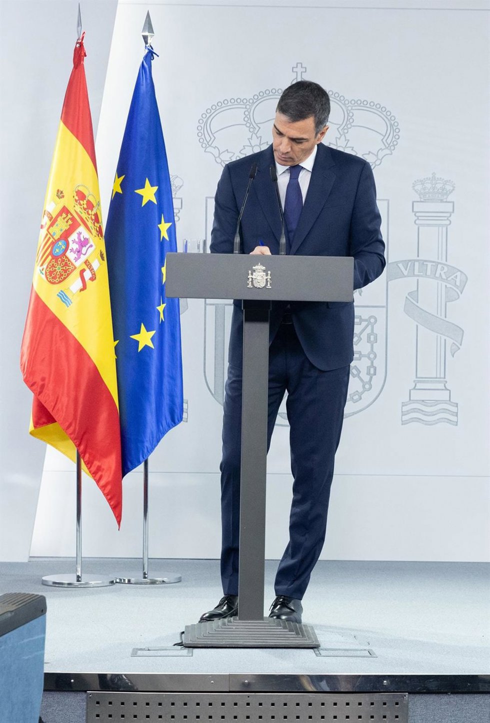 Archivo - El presidente del Gobierno, Pedro Sánchez, durante una rueda de prensa posterior a la reunión del Consejo de Ministros