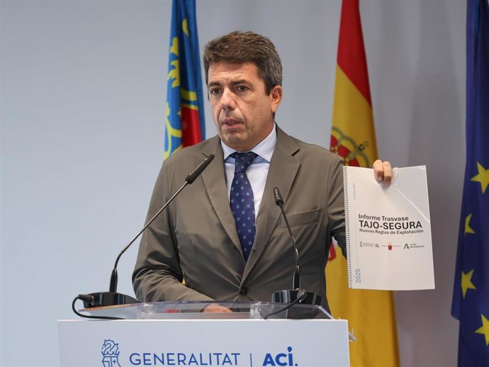 El 'president' de la Generalitat, Carlos Mazón, este lunes en Alicante