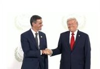 Sánchez y Trump se saludan con normalidad una semana después de pedir expulsar a España de la OTAN