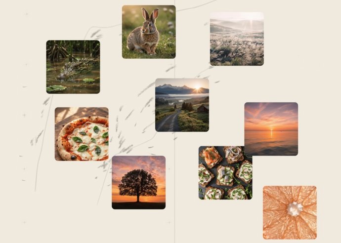 Exemplos de imagens geradas com o MAI-Image-1