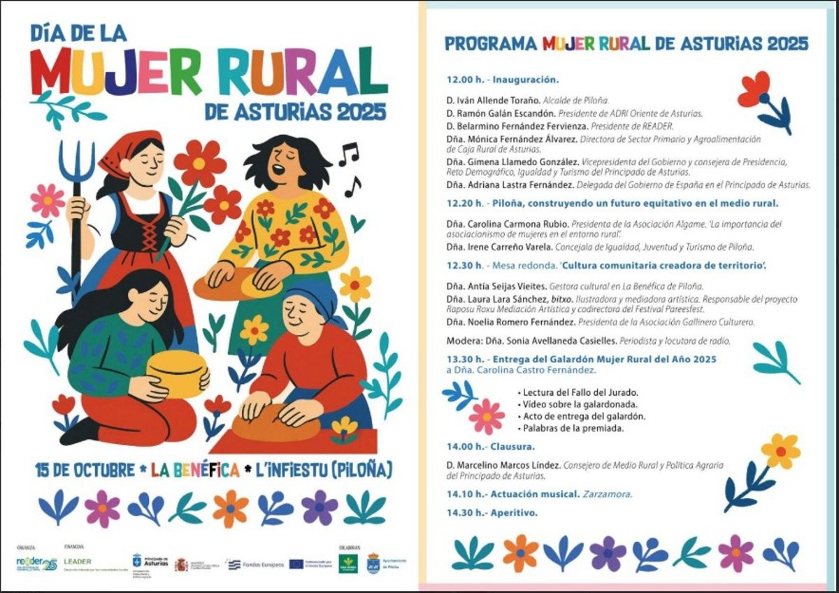 Carolina Castro Fernández recibe en La Benéfica la entrega del galardón  Mujer Rural de Asturias 2025 
