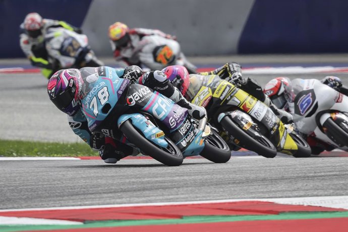 Archivo - 78 ESTEBAN Joel (spa), CFMoto Aspar Team, CF Moto Moto3, action during the 2024 Moto3 Motorrad Grand Prix von Osterreich, 2024 Moto3 Austrian Grand Prix, on the Red Bull Ring, from August 16 to 18, 2024 in Austria, Spielberg - Photo Studio Milag