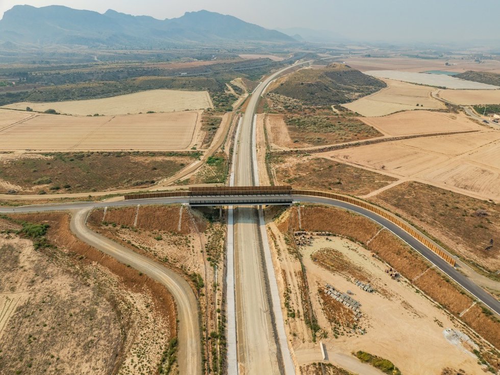 Un tramo del AVE entre Almería y Murcia.