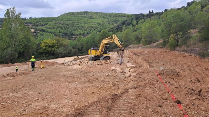 Trabajos de construcción de la depuradora.