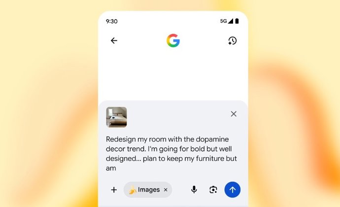 Nova integração do Gemini Nano Banana na pesquisa do Google.