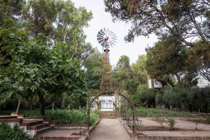 Molino para la extracción de agua en el parque Quinta de los Molinos, en Madrid.