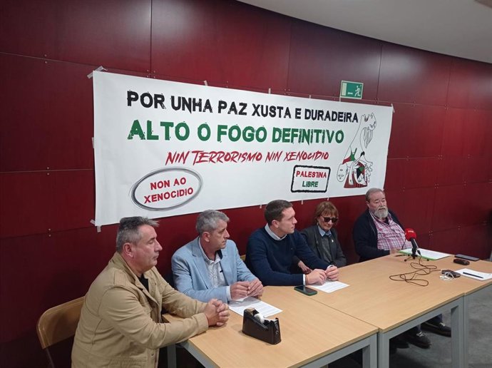 El movimiento PararLaGuerra.Es convoca para el 17 de octubre actos en Galicia por una "paz duradera" en Gaza.