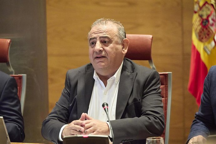 El Delegado del Gobierno en la Comunidad Autónoma de las Illes Balears, Alfonso Luis Rodríguez Badal, ante la Comisión Mixta sobre Insularidad a 14 de octubre de 2025, en Madrid (España).