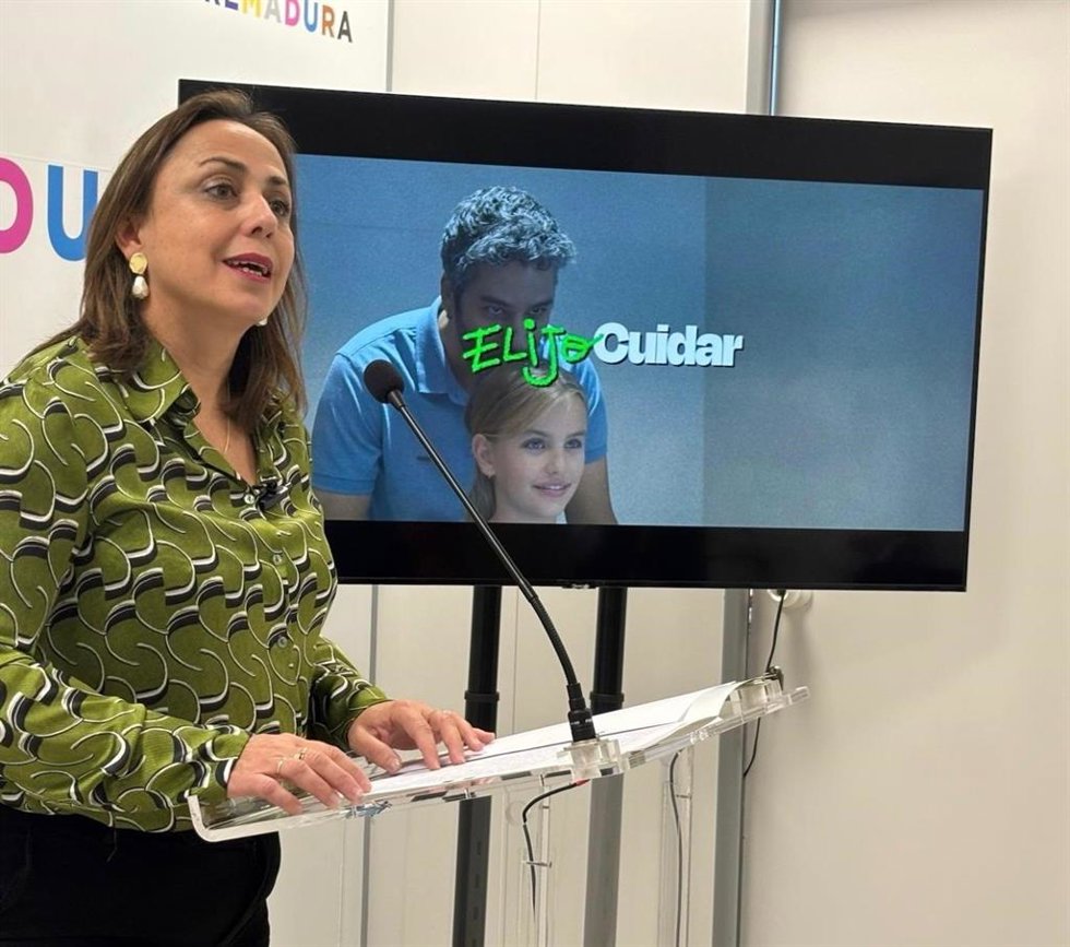La secretaria general de Igualdad y Conciliación, Ara Sánchez Vera, en la presentación de una campaña sobre corresponsabilidad