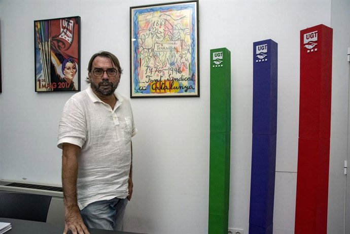 Archivo - El secretario general de UGT Catalunya, Camil Ros