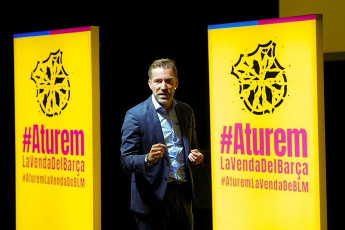 El economista y socio del FC Barcelona Marc Ciria en un acto en Barcelona