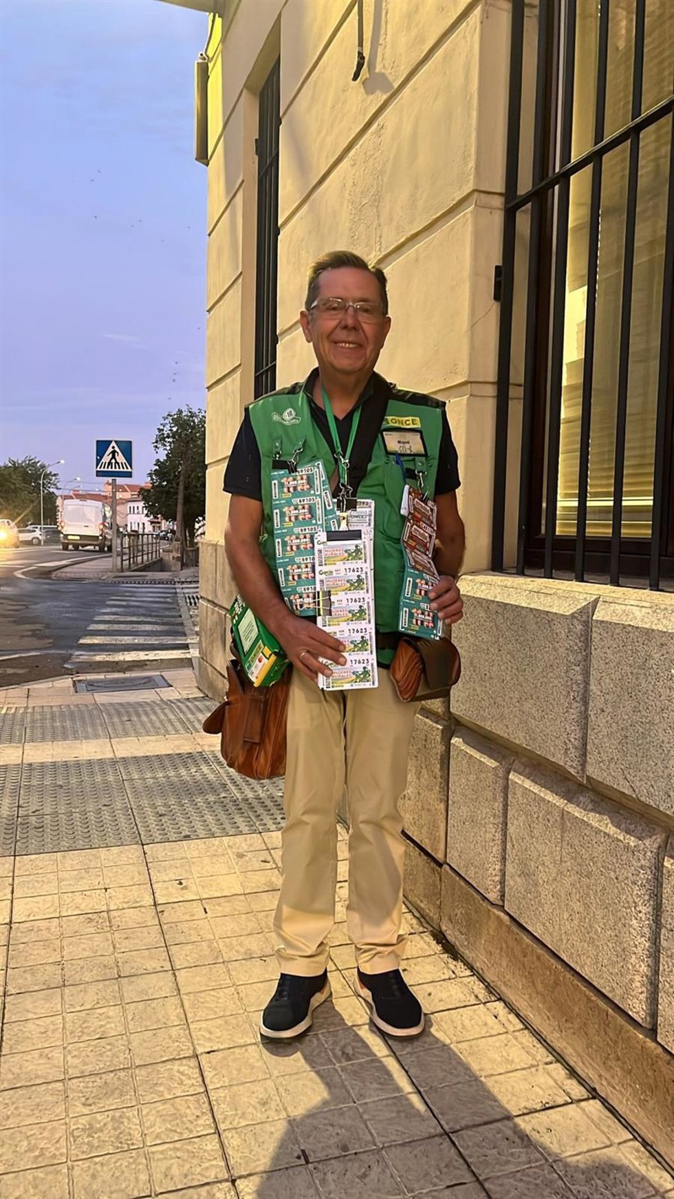El vendedor de la ONCE Miguel Nieto Lozano