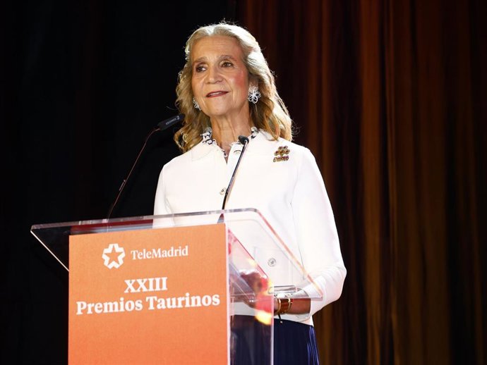 La Infanta Elena durante la entrega de los premios Premios Taurinos de Telemadrid