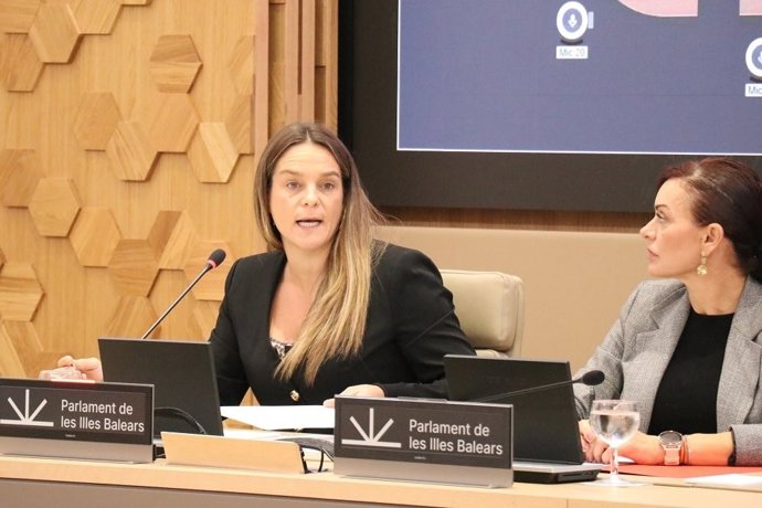 La directora general de Bienestar Social,  Marina Micaela Fiscaletti, en el Parlament.