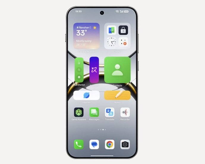 Pantalla de inicio de ColorOS 16