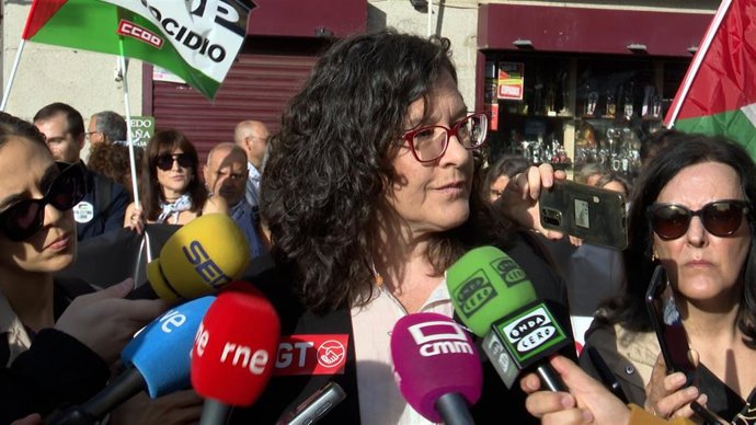 La secretaria regional de UGT, Lola Alcónez.