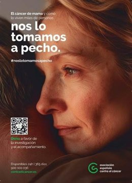 Imagen de la campaña de la Asociación Española contra el Cáncer con motivo del 19 de octubre Día Mundial contra el Cáncer de Mama.