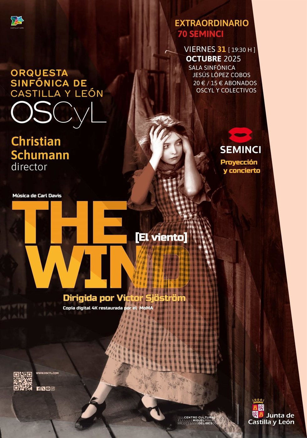 El CCMD Acoge La Proyección De 'The Wind', DE VÍCTOR SJSTRM, CON MÚSICA INTERPRETADA POR LA OSCYL DENTRO DE LA SEMINCI