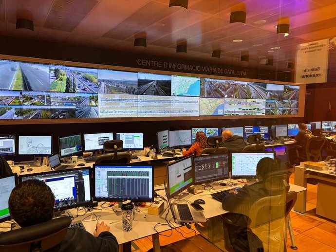 Imatges de les càmeres de trànsit al Centre d'Informació Viària de Catalunya (Civicat)