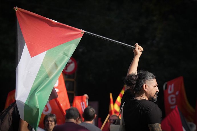 Manifestació a favor de Palestina