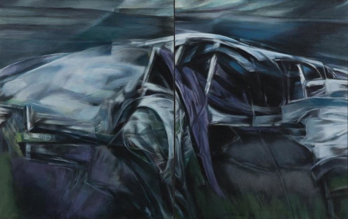 Archivo - Una de las obras de la artista Rita Rutkowski expuestas en la Fundación Botí.