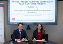 La Fundación de la UAM y OHLA impulsarán juntos la gestión de residuos en la construcción mediante IA