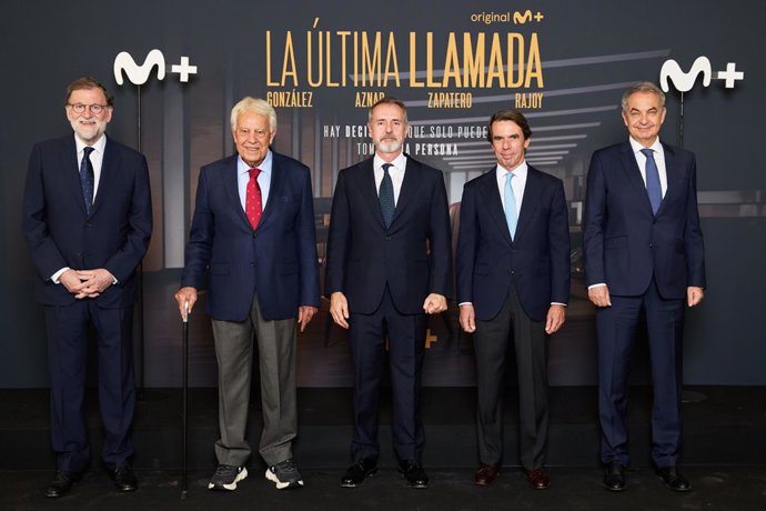 Felipe González, Aznar, Zapatero y Rajoy recuerdan sus años al frente del Gobierno en el tráiler de La última llamada