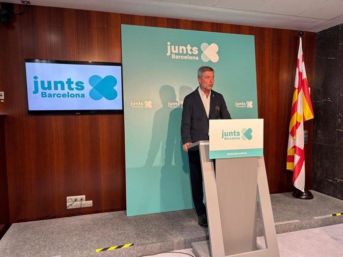 Martí (Junts) en rueda de prensa este viernes sobre los Presupuestos y Ordenanzas para 2026