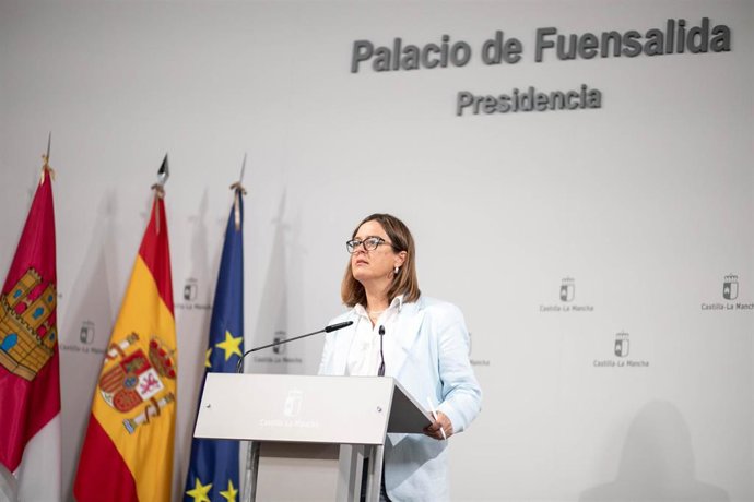 La consejera Portavoz del Gobierno regional, Esther Padilla, comparece en rueda de prensa en el Palacio de Fuensalida, para dar cuenta de los asuntos tratados en el Consejo de Gobierno.