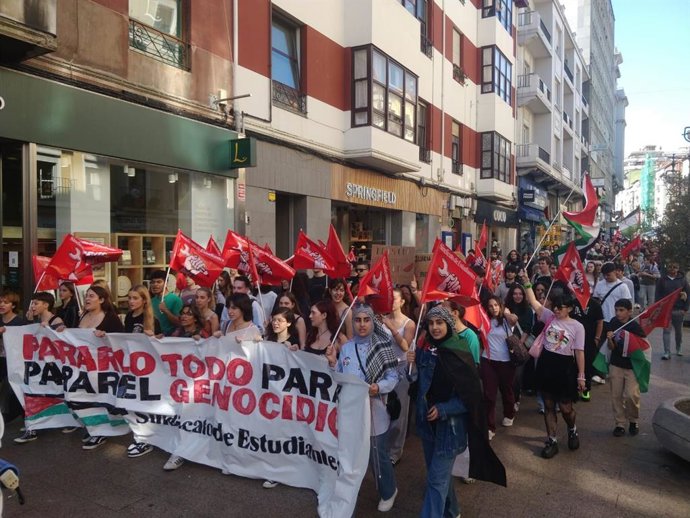 Manifestación de estudiantes por Palestina 