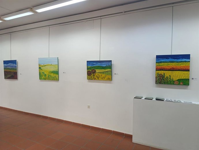 El pintor salmantino Manuel Fernández Gochi expone sus trabajos en el complejo Santa María de Plasencia