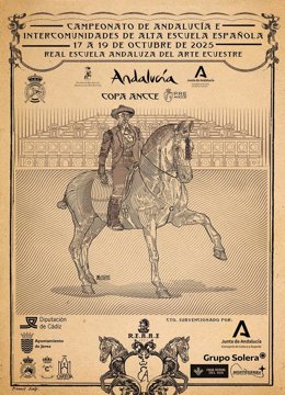 Cartel del Campeonato de Andalucía e Intercomunidades de Alta Escuela Española.
