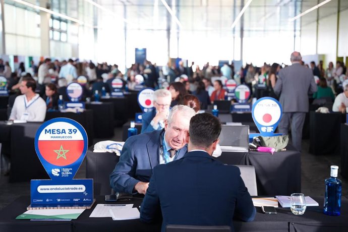 Imágenes de la zona de stands de ‘Andalucía Trade Global 2025’.