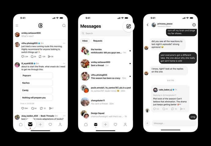 Mensajes directos en Threads